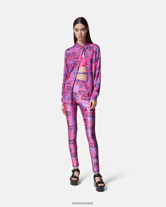 نحيف قميص كوتور الشعار Versace ضارب الى الحمرة 0FVD2J2203 ملابس