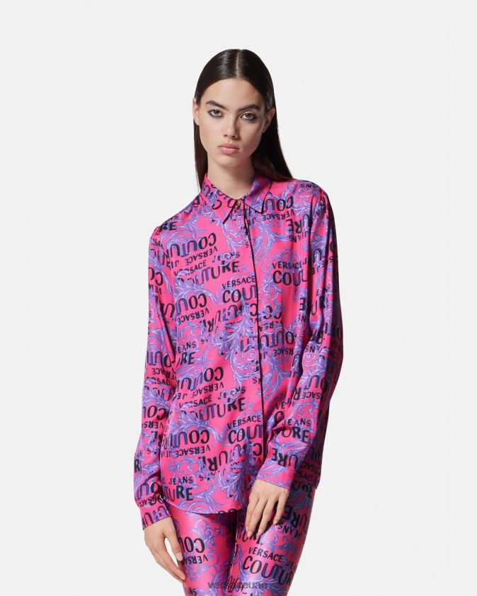 نحيف قميص كوتور الشعار Versace ضارب الى الحمرة 0FVD2J2203 ملابس
