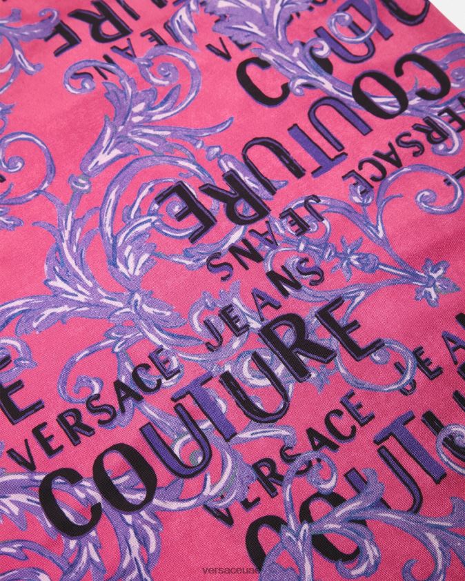 نحيف بلوزة بكتف واحد وشعار الماركة Versace ضارب الى الحمرة 0FVD2J2204 ملابس