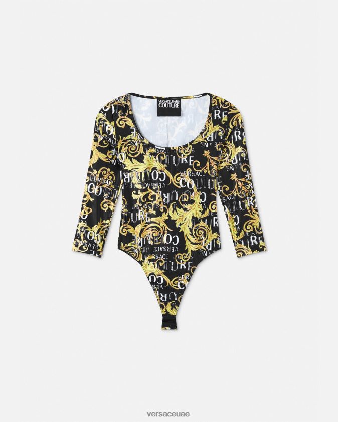 نحيف بدلة رياضية بشعار الماركة Versace الذهب الأسود 0FVD2J2211 ملابس