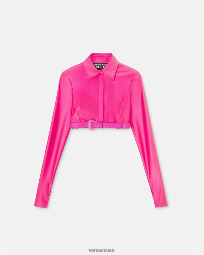 نحيف قميص قصير بإبزيم باروكي Versace ضارب الى الحمرة 0FVD2J2218 ملابس