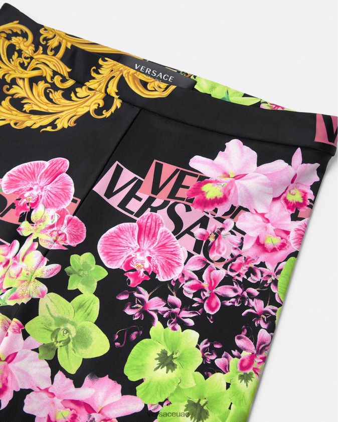 نحيف طماق ميدوسا الأوركيد Versace أسود وطباعة 0FVD2J221 ملابس