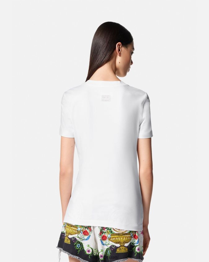 نحيف سحر تي شيرت Versace أبيض 0FVD2J2220 ملابس