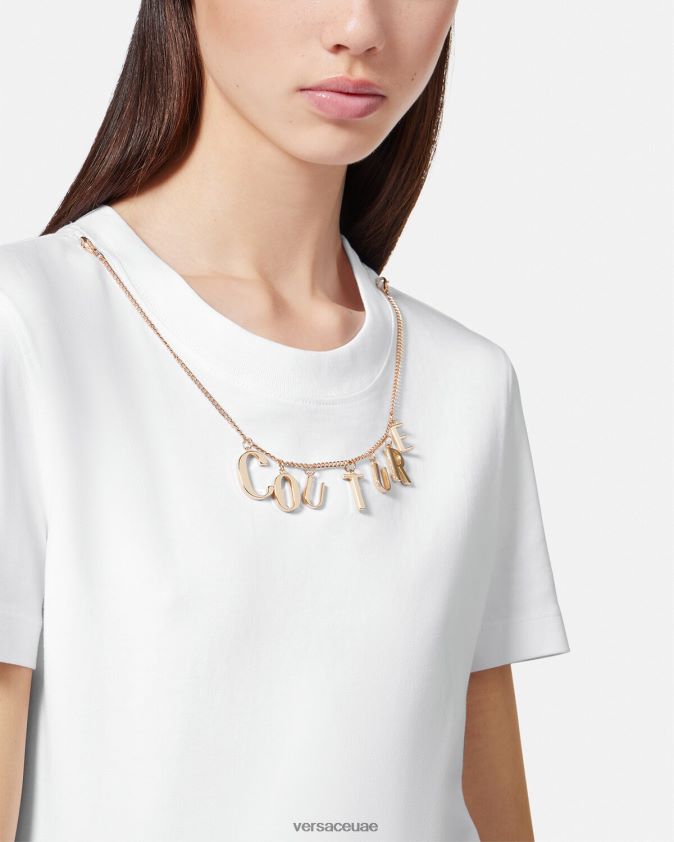 نحيف سحر تي شيرت Versace أبيض 0FVD2J2220 ملابس