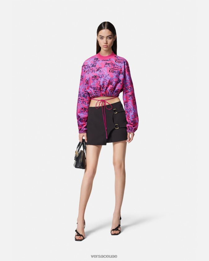 نحيف سويت شيرت بشعار الماركة Versace ضارب الى الحمرة 0FVD2J2226 ملابس