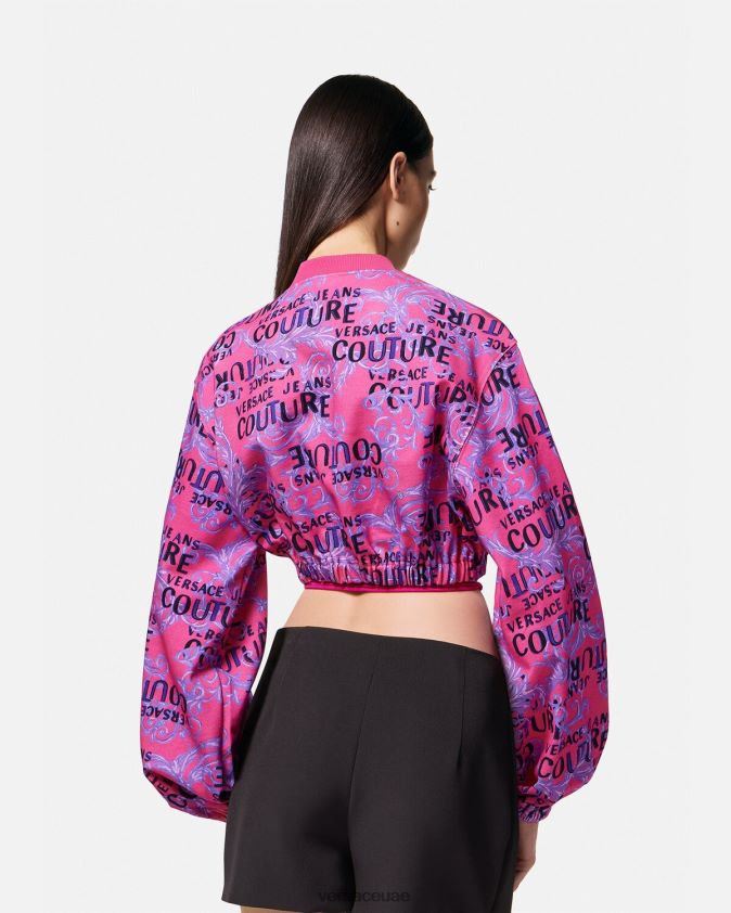 نحيف سويت شيرت بشعار الماركة Versace ضارب الى الحمرة 0FVD2J2226 ملابس
