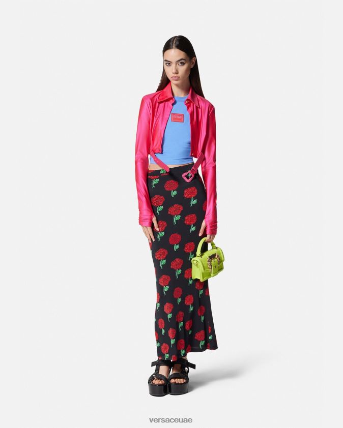 نحيف تي شيرت قصير برقم القطعة Versace أزرق فاتح 0FVD2J2228 ملابس