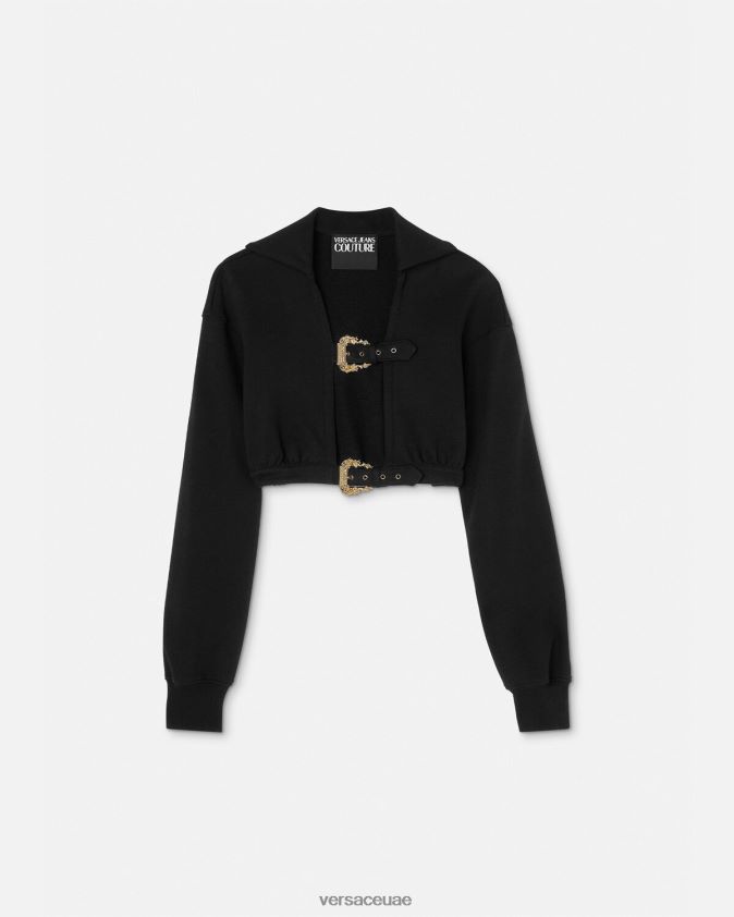 نحيف هودي قصير بإبزيم باروكي Versace أسود 0FVD2J2229 ملابس