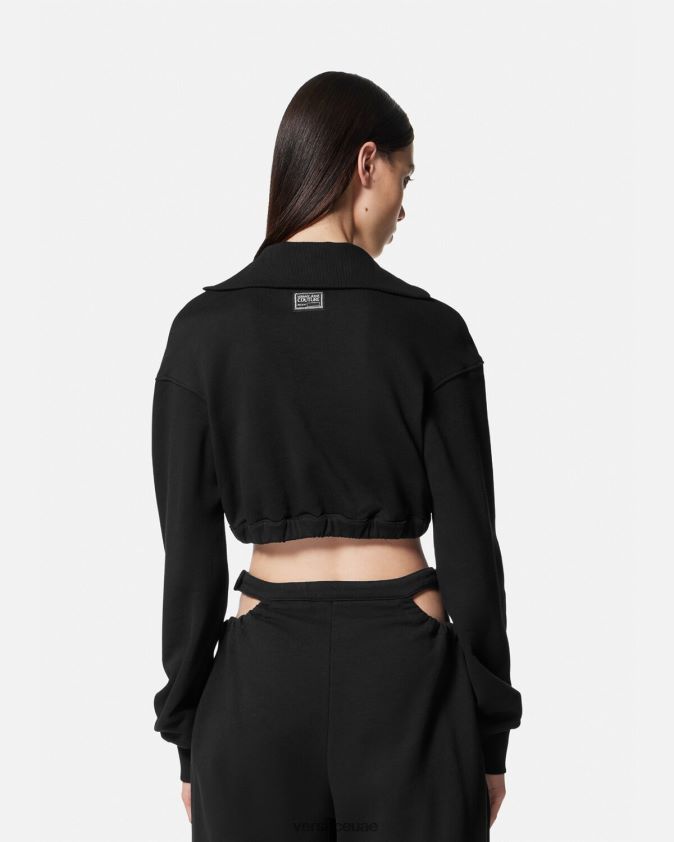 نحيف هودي قصير بإبزيم باروكي Versace أسود 0FVD2J2229 ملابس