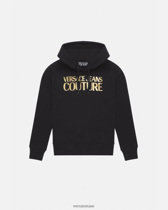 نحيف هوديي الشعار Versace الذهب الأسود 0FVD2J2234 ملابس