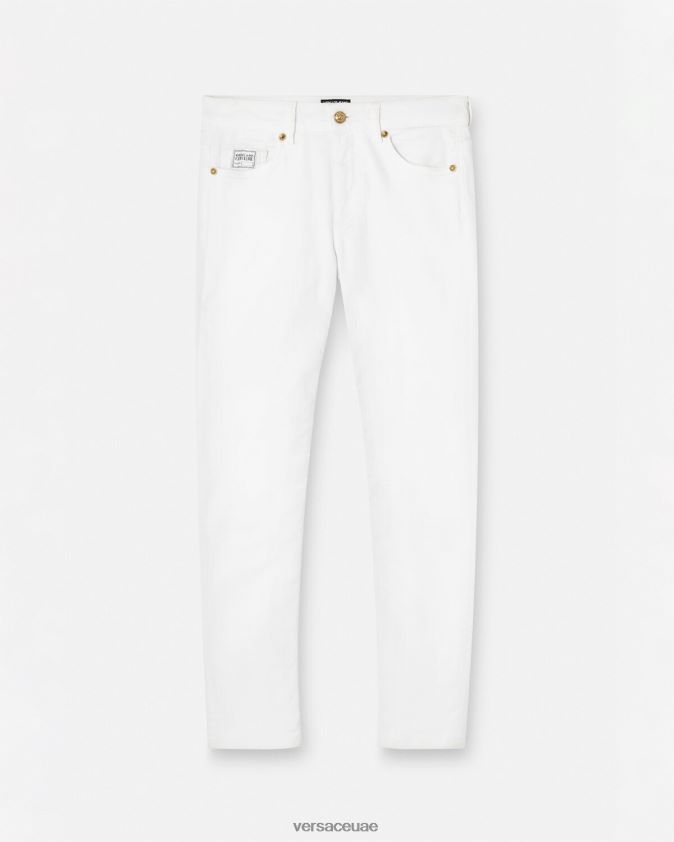 نحيف الجينز الضيق Versace أبيض 0FVD2J2236 ملابس