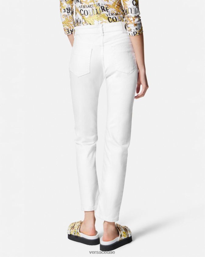 نحيف الجينز الضيق Versace أبيض 0FVD2J2236 ملابس