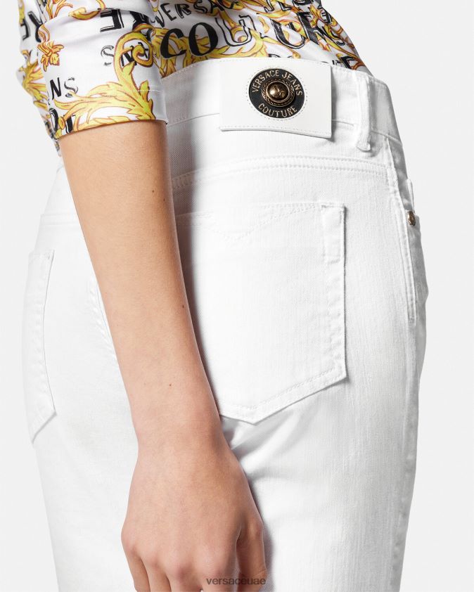 نحيف الجينز الضيق Versace أبيض 0FVD2J2236 ملابس