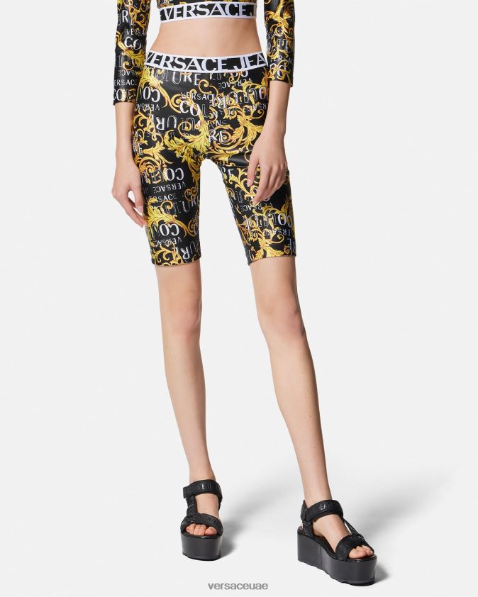 نحيف شورت دراجة هوائية بشعار Versace لون واحد 0FVD2J2239 ملابس