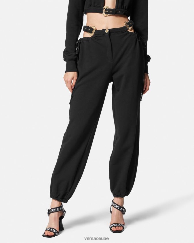 نحيف بنطال رياضي بإبزيم باروكي Versace أسود 0FVD2J2244 ملابس