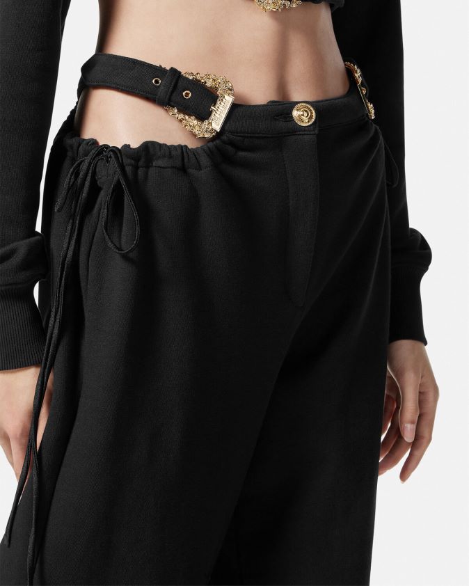 نحيف بنطال رياضي بإبزيم باروكي Versace أسود 0FVD2J2244 ملابس