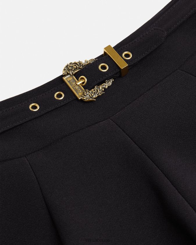 نحيف تصميم الأزياء الباروكية وتنورة بإبزيم Versace أسود 0FVD2J2252 ملابس