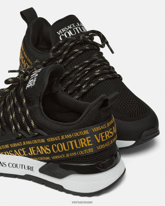 نحيف أحذية رياضية ديناميكية Versace الذهب الأسود 0FVD2J2256 حذاء