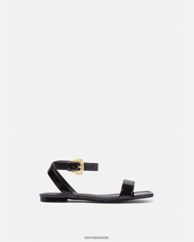 نحيف ميلي صندل مسطح بإبزيم باروكي Versace أسود 0FVD2J2259 حذاء