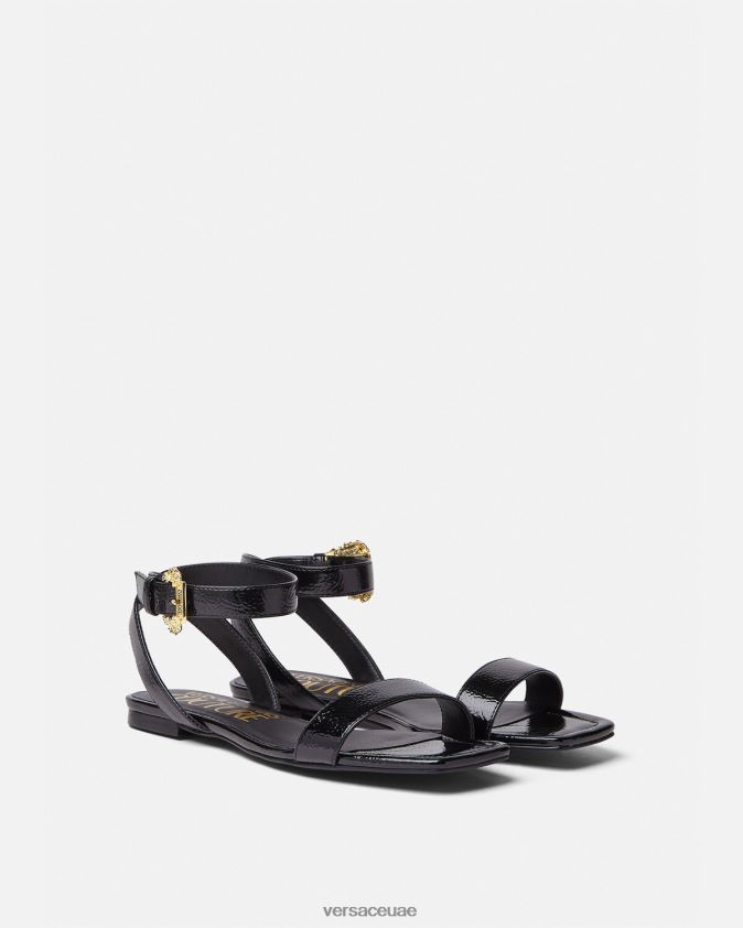 نحيف ميلي صندل مسطح بإبزيم باروكي Versace أسود 0FVD2J2259 حذاء