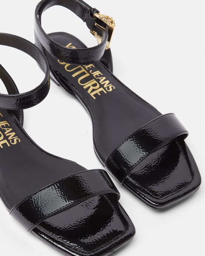 نحيف ميلي صندل مسطح بإبزيم باروكي Versace أسود 0FVD2J2259 حذاء