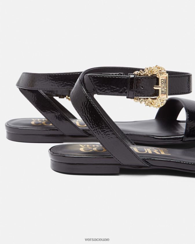 نحيف ميلي صندل مسطح بإبزيم باروكي Versace أسود 0FVD2J2259 حذاء