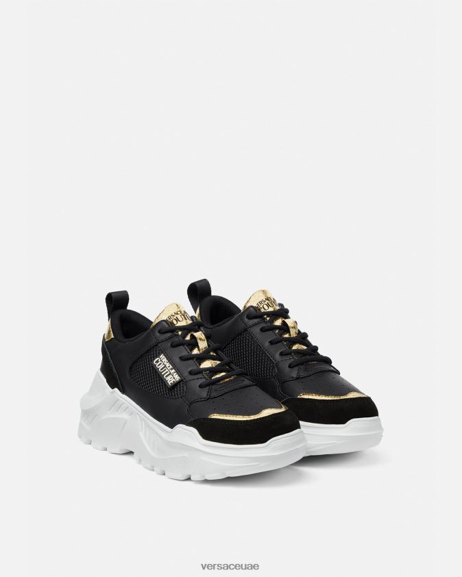 نحيف أحذية رياضية سبيد تراك Versace الذهب الأسود 0FVD2J2265 حذاء