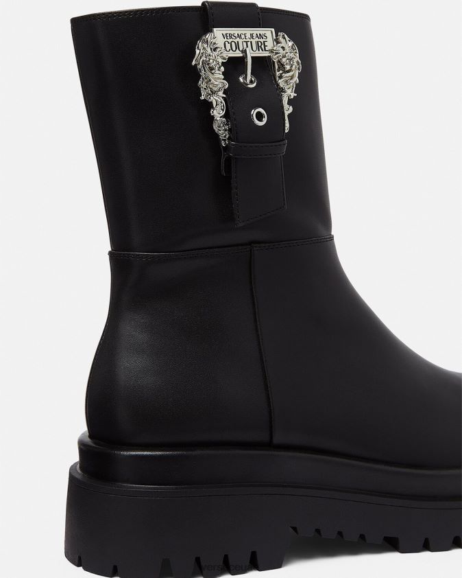 نحيف ووجه أحذية الكاحل مشبك الباروك Versace أسود 0FVD2J2271 حذاء