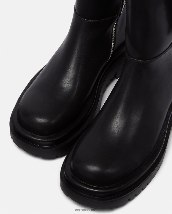 نحيف ووجه أحذية الكاحل مشبك الباروك Versace أسود 0FVD2J2271 حذاء