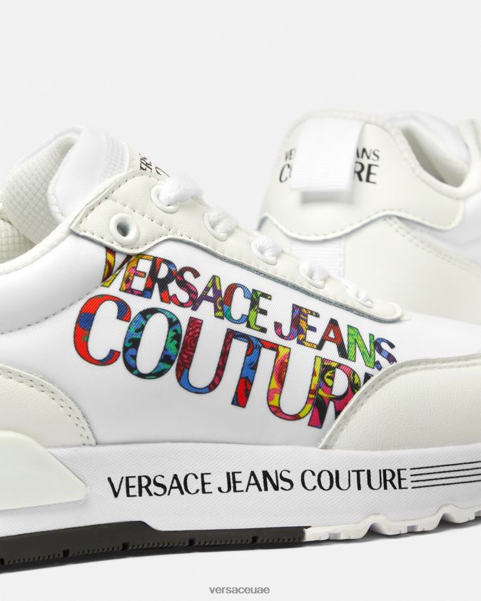 نحيف حذاء رياضي بشعار ديناميكي Versace أبيض 0FVD2J2281 حذاء