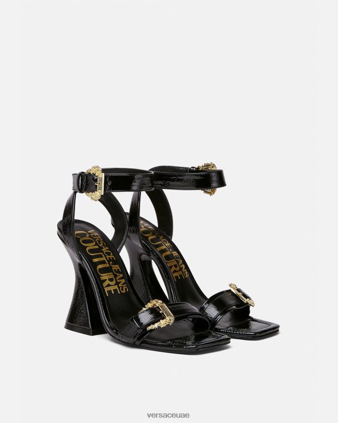 نحيف صندل كيرستن بإبزيم باروكي Versace أسود 0FVD2J2293 حذاء