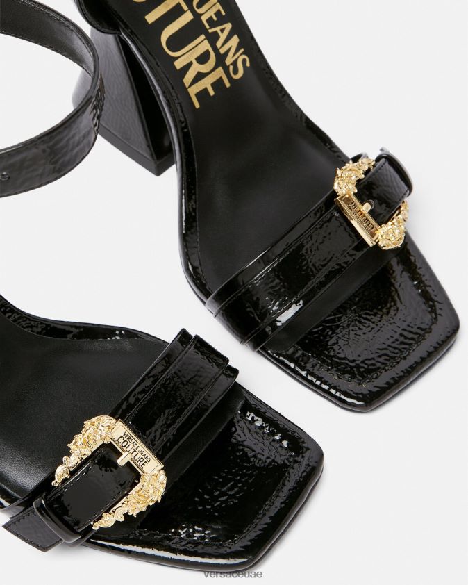 نحيف صندل كيرستن بإبزيم باروكي Versace أسود 0FVD2J2293 حذاء