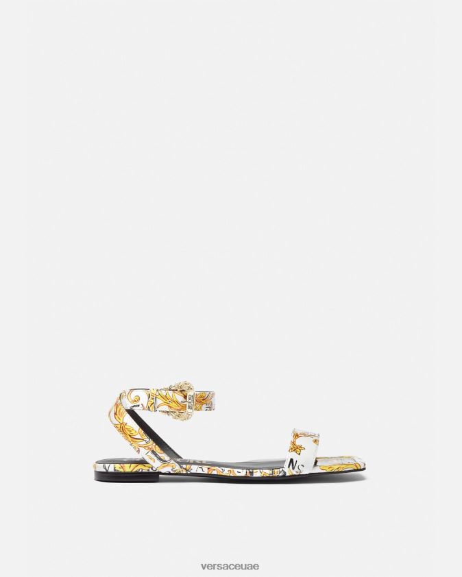 نحيف صندل مسطح من بوب كوتور ميلي Versace الذهب والأبيض 0FVD2J2298 حذاء