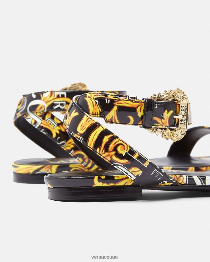 نحيف صندل مسطح من بوب كوتور ميلي Versace الذهب الأسود 0FVD2J2299 حذاء