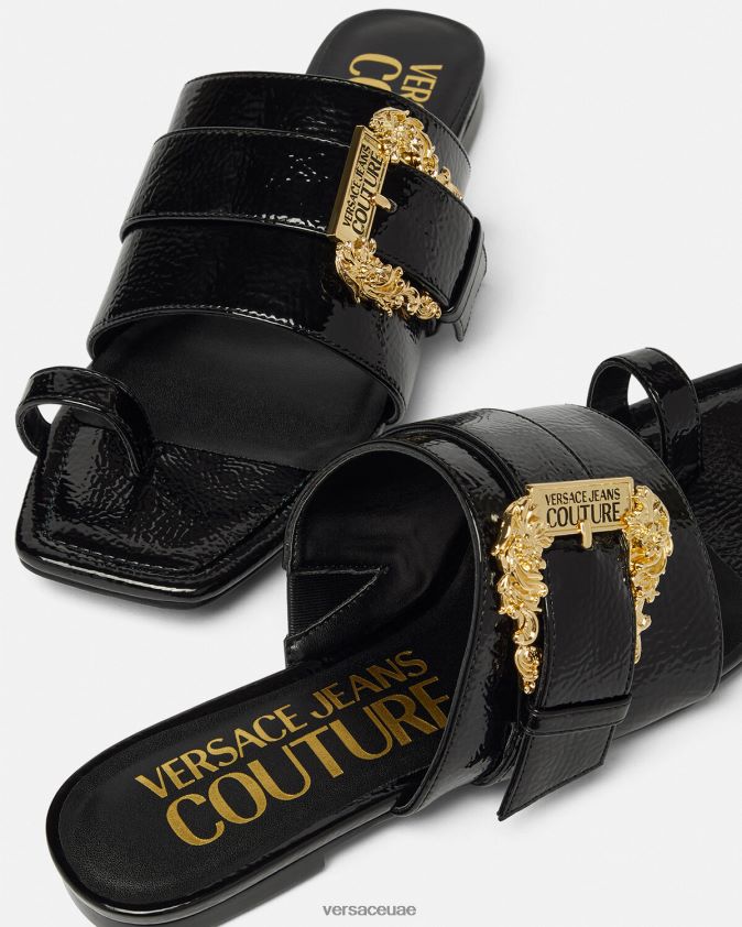 نحيف حذاء ميلي بإبزيم باروكي Versace أسود 0FVD2J2301 حذاء