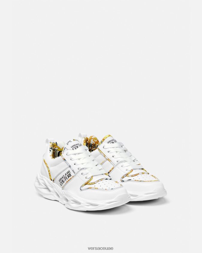 نحيف شعار تصميم الأزياء الراقية أحذية رياضية أوكيناوا Versace أبيض 0FVD2J2302 حذاء