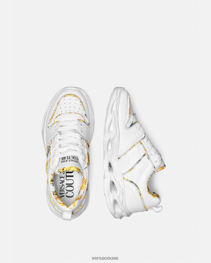 نحيف شعار تصميم الأزياء الراقية أحذية رياضية أوكيناوا Versace أبيض 0FVD2J2302 حذاء