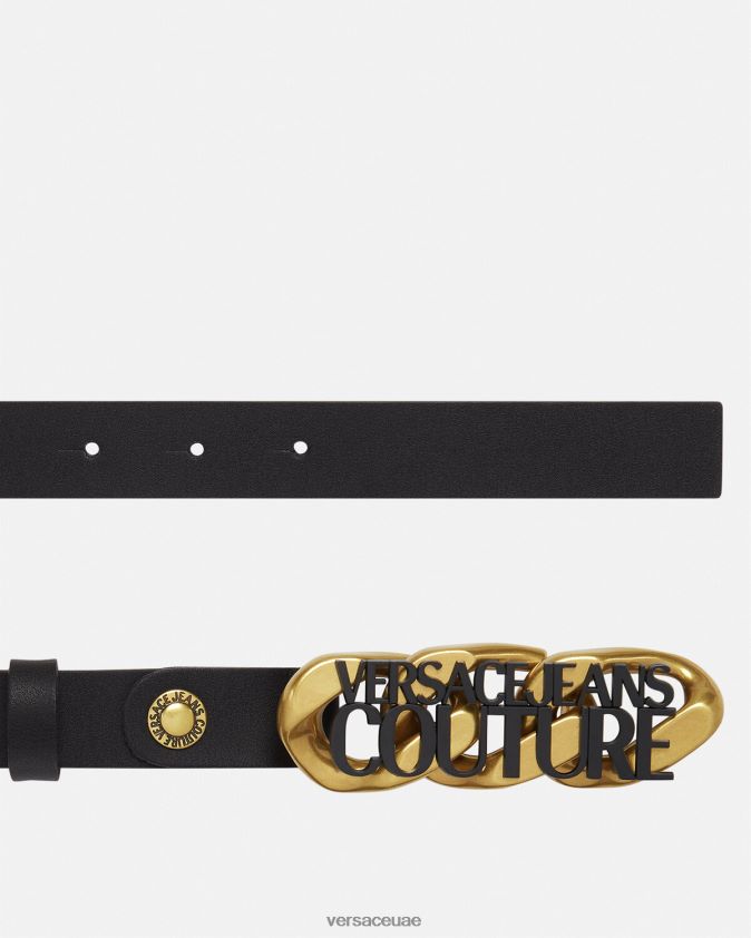 نحيف حزام بسلسلة وشعار Versace أسود 0FVD2J2328 مُكَمِّلات