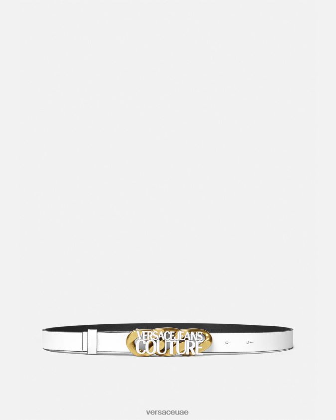 نحيف حزام بسلسلة وشعار Versace أبيض 0FVD2J2329 مُكَمِّلات