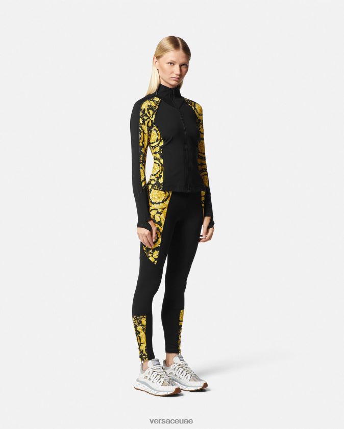 نحيف طماق الصالة الرياضية الباروك Versace أسود 0FVD2J233 ملابس