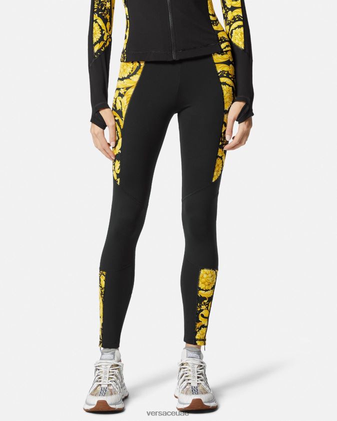 نحيف طماق الصالة الرياضية الباروك Versace أسود 0FVD2J233 ملابس