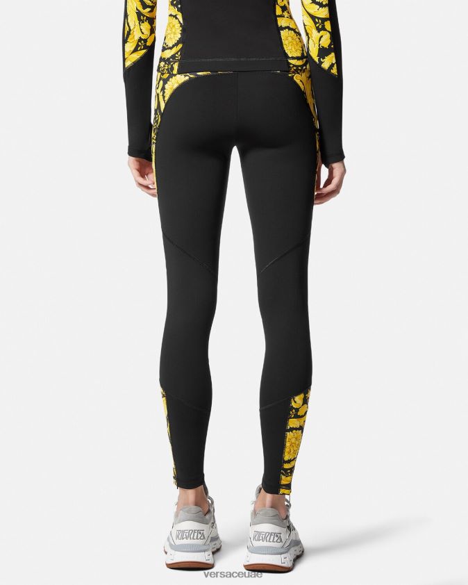 نحيف طماق الصالة الرياضية الباروك Versace أسود 0FVD2J233 ملابس