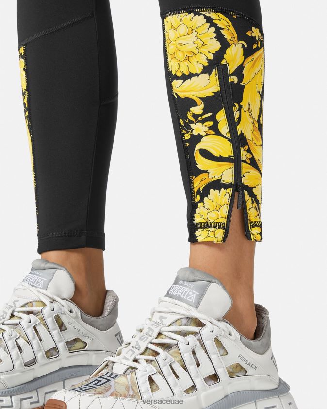 نحيف طماق الصالة الرياضية الباروك Versace أسود 0FVD2J233 ملابس