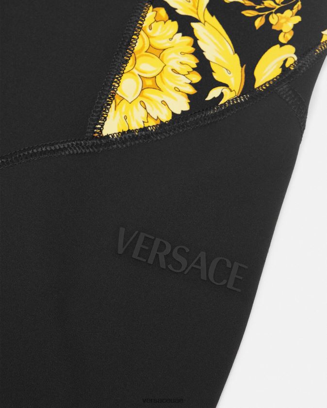 نحيف طماق الصالة الرياضية الباروك Versace أسود 0FVD2J233 ملابس