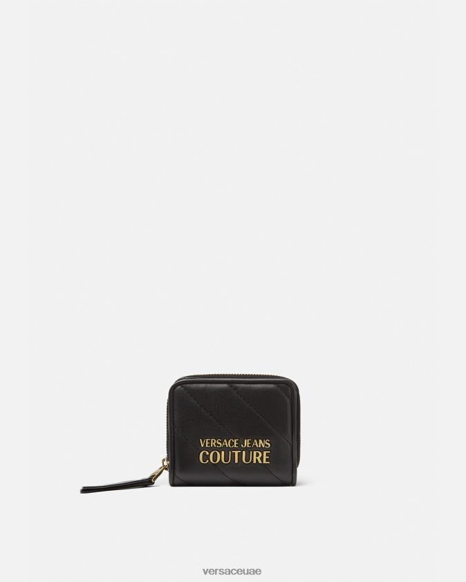 نحيف محفظة ثيلما مبطنة بسحاب Versace أسود 0FVD2J2349 مُكَمِّلات