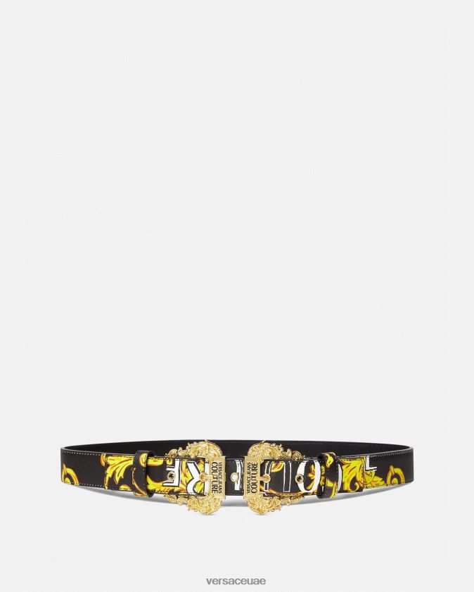 نحيف حزام كوتور الشعار Versace الذهب الأسود 0FVD2J2350 مُكَمِّلات