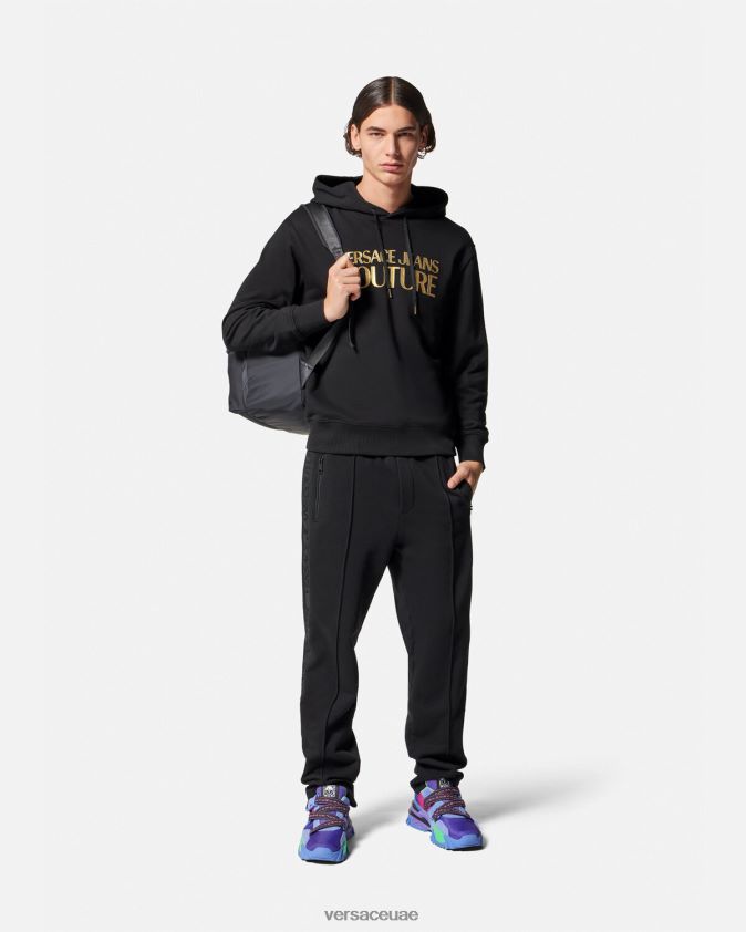 رجال هوديي الشعار Versace الذهب الأسود 0FVD2J2362 ملابس