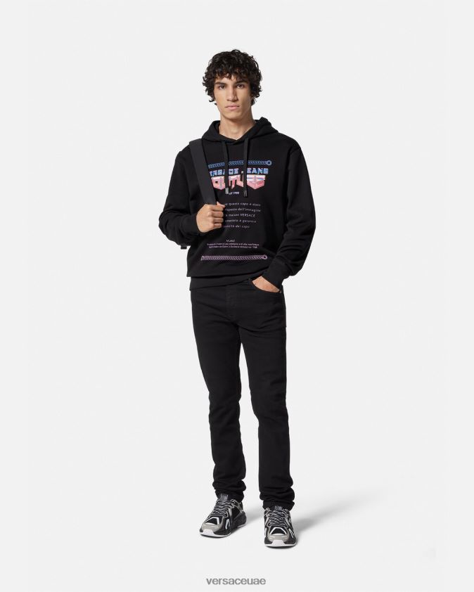 رجال هوديي شعار الضمان Versace أسود 0FVD2J2366 ملابس