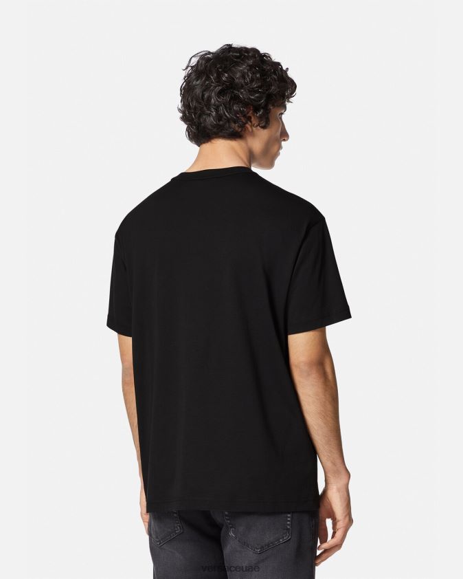 رجال تيشيرت بشعار الضمان Versace أسود 0FVD2J2368 ملابس