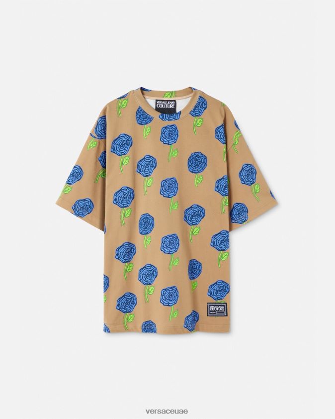 رجال تي شيرت الورود Versace بني 0FVD2J2371 ملابس